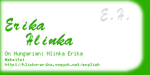 erika hlinka business card